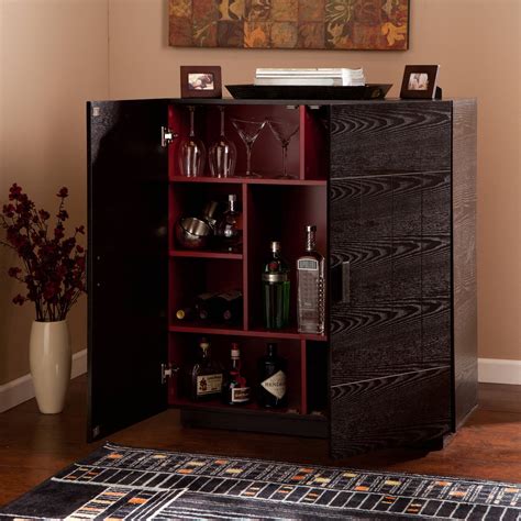 modern bar cabinet with lock